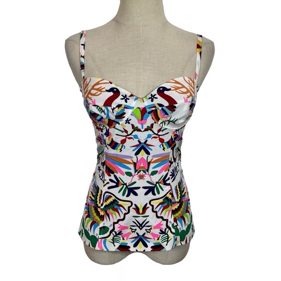 Mara Hoffman Techno Animals Otomi Bustier Top - Picture 2 of 7